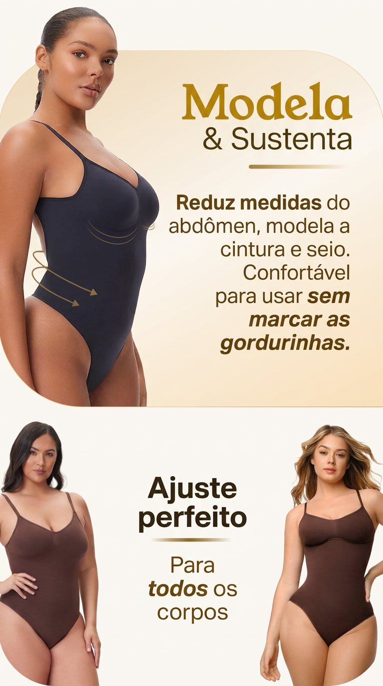 Body Modelador VelvetShape - ajuste perfeito