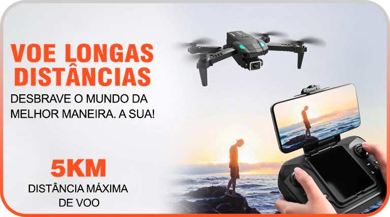 Drone Profissional 5Km com GPS e Câmera 4K FullHD S128