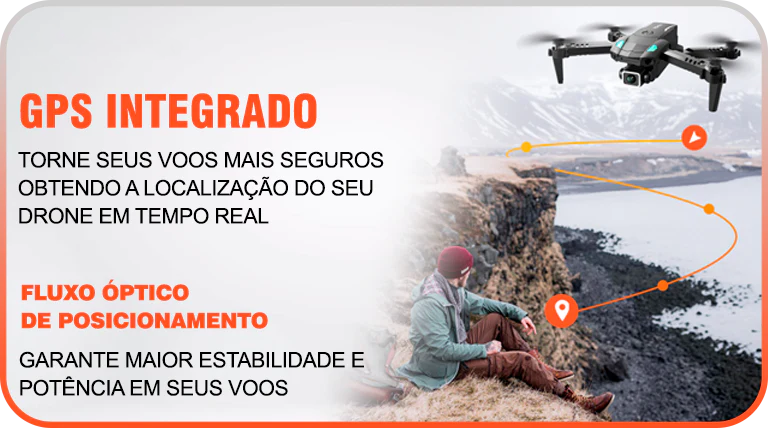 Drone Profissional 5Km com GPS e Câmera 4K FullHD S128