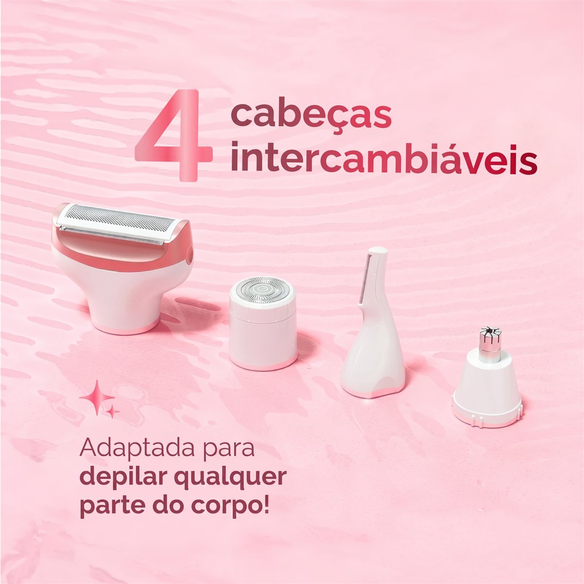 Depilador Elétrico VelvetSkin 4 em 1