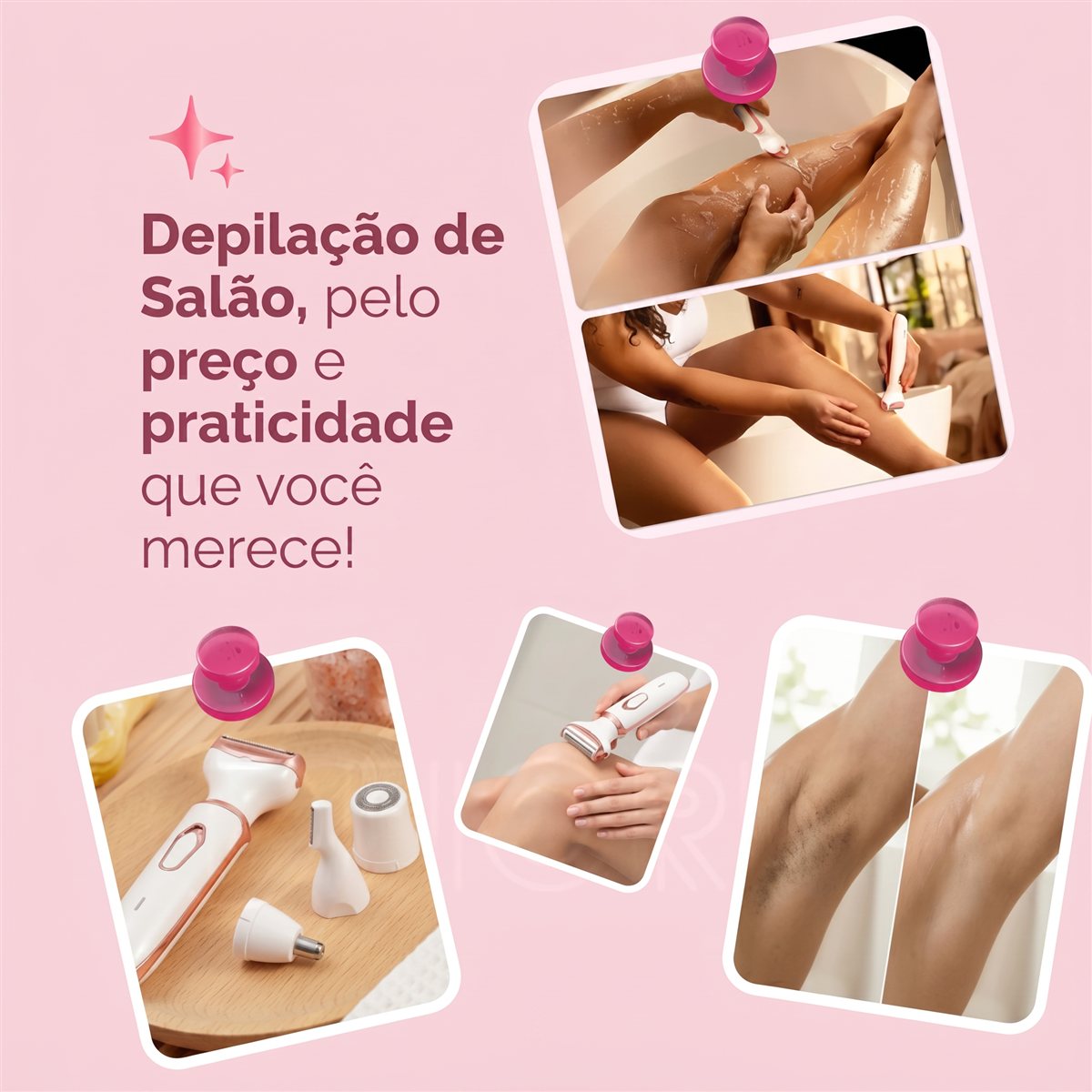 Depilador Elétrico VelvetSkin 4 em 1