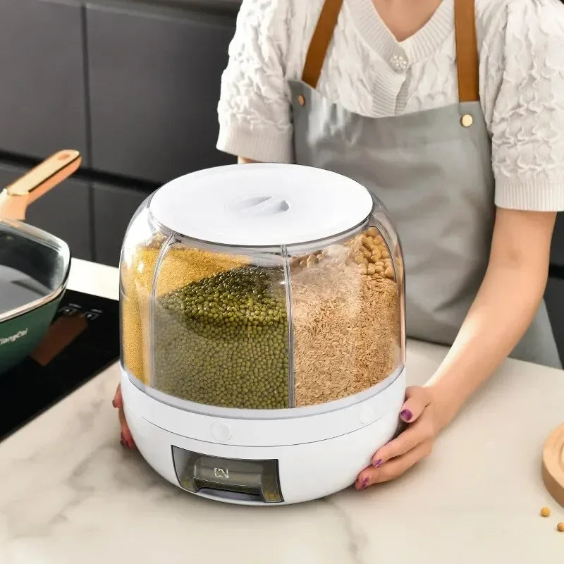 Dispenser Giratório Automático para Alimentos Branco