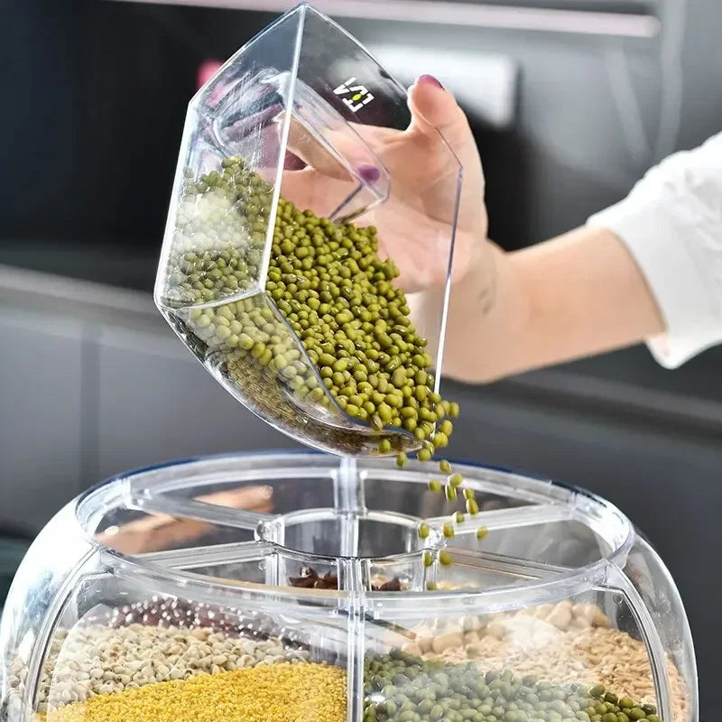 Dispenser Giratório Automático para Alimentos Branco