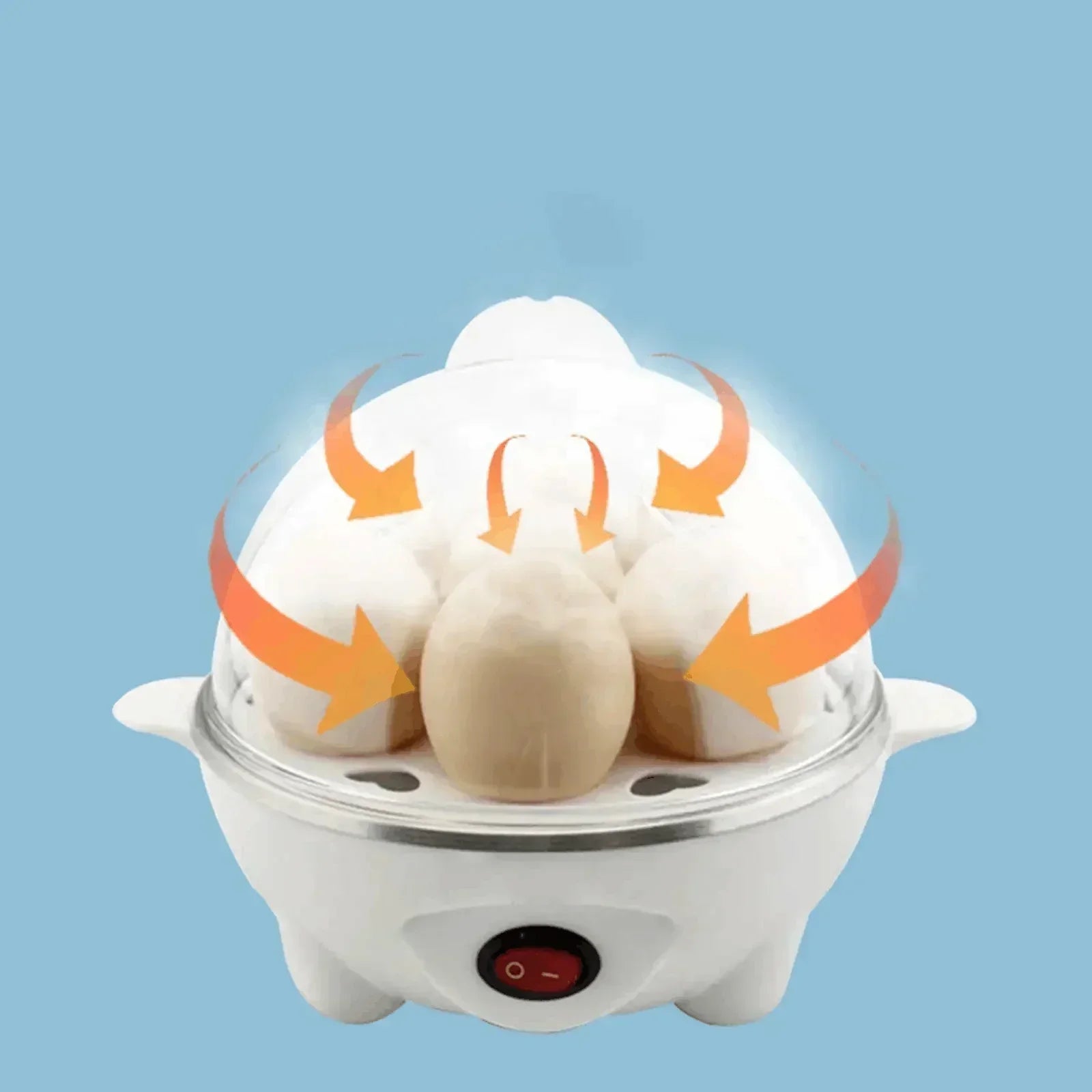 Cozedor de Ovos Portátil Elétrico Cozinha á Vapor