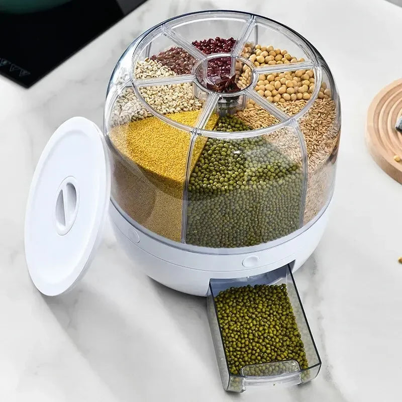 Dispenser Giratório Automático para Alimentos Branco