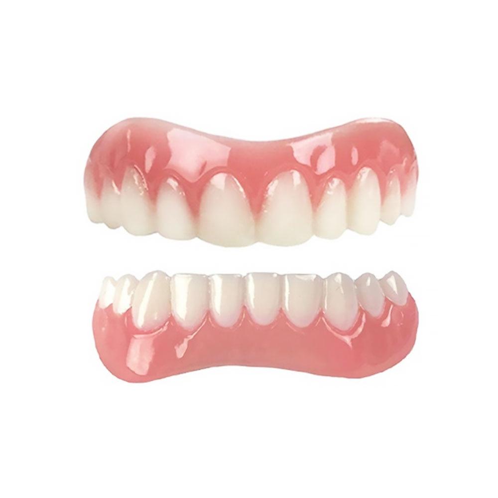 Dentadura Universal NewSmile Ajustável, Discreta e Confortável - Kit Prótese Dental Completa - Compre 1 e Leve 2