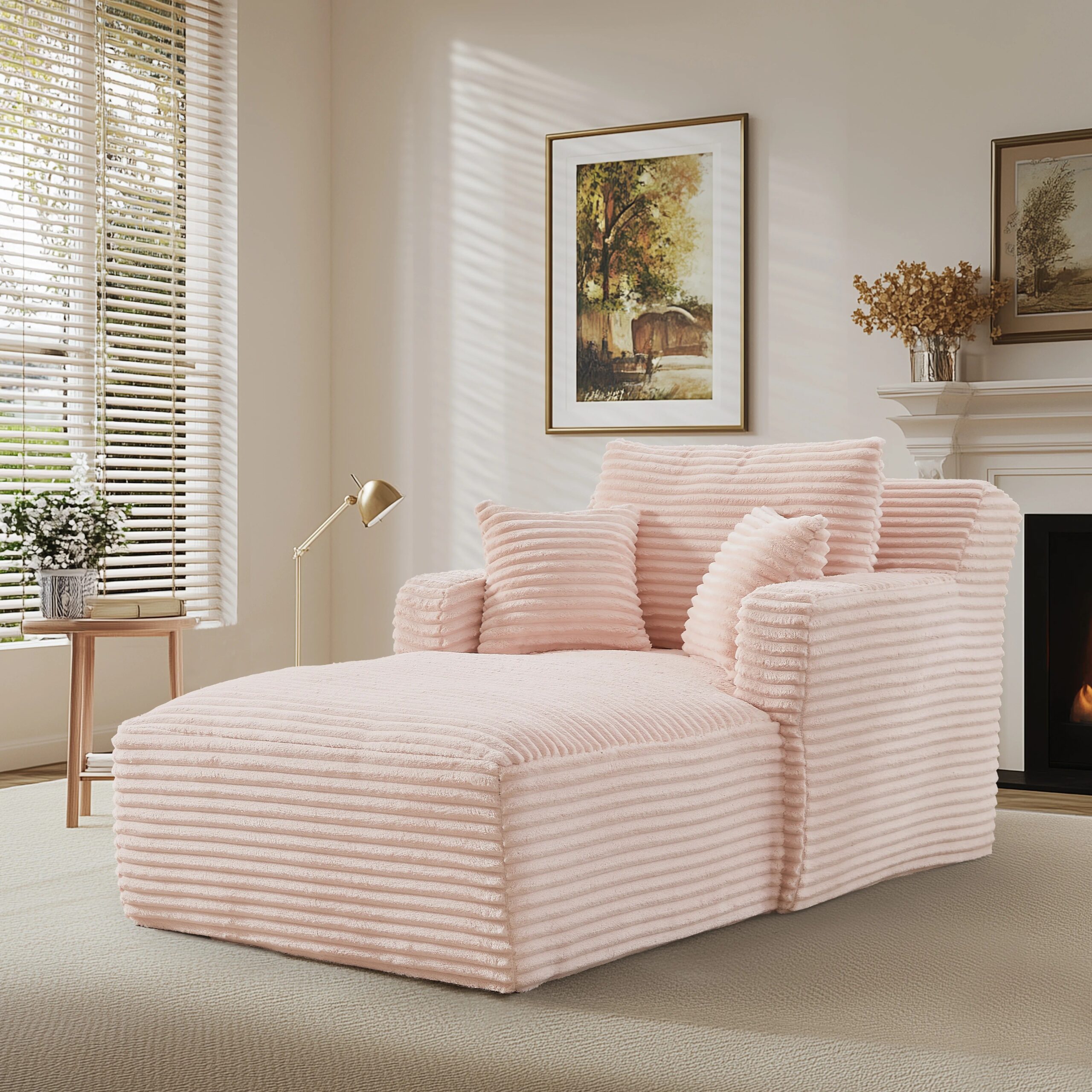 Sofá reclinável moderno com chaise longue