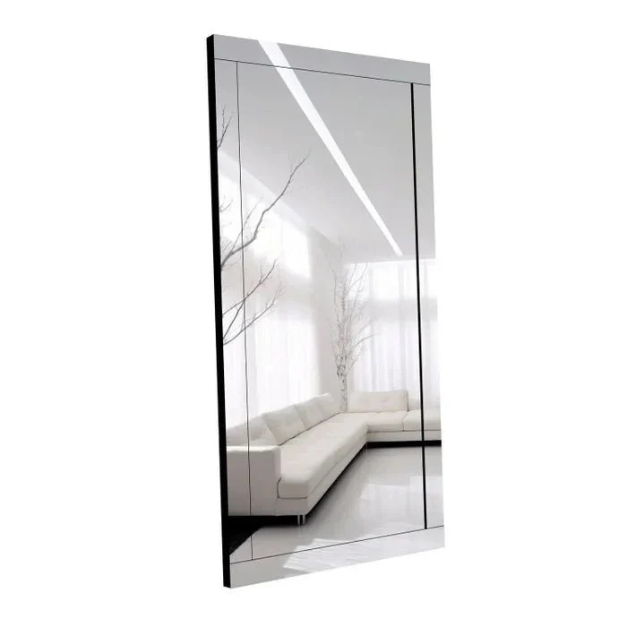 Espelho Grande Corpo Inteiro 185x90cm DubaI Prata